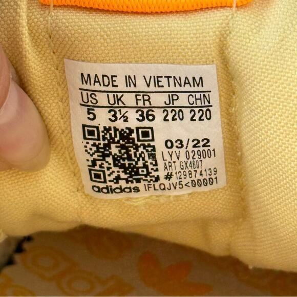 Adidas Nizza Platform Parley Women Shoe Yellow Tint Orange Sneaker Trainer SZ 5 - Picture 15 of 16